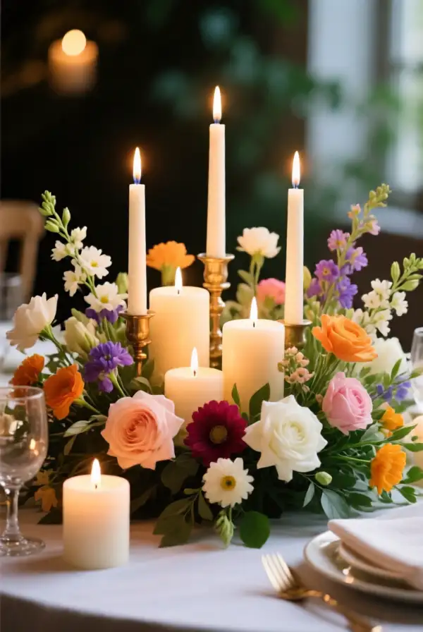 Incorporating Candles in Centerpieces