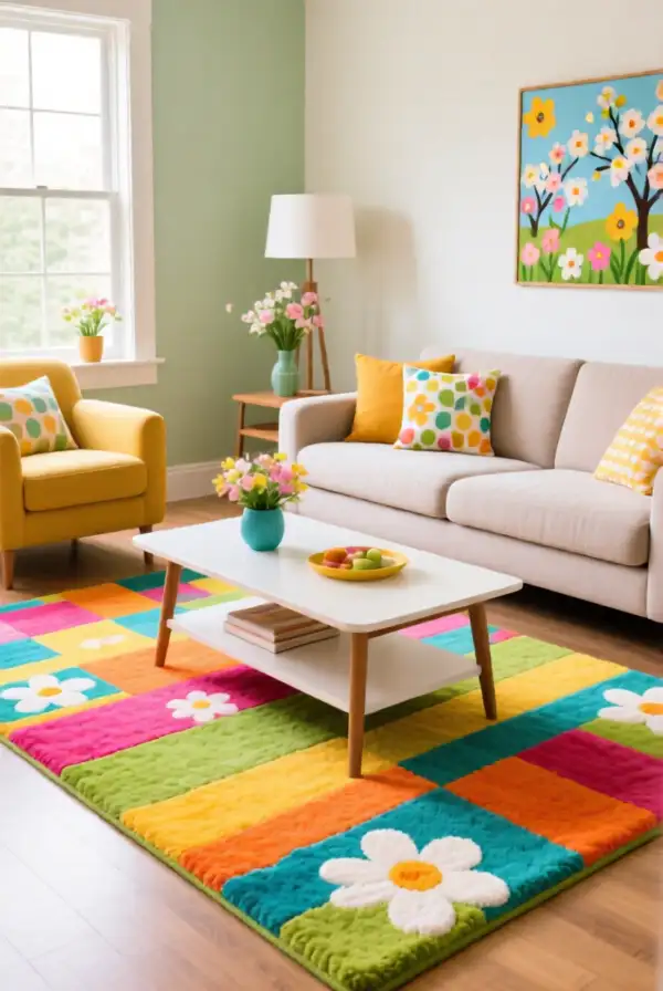 Incorporating Colorful Area Rugs
