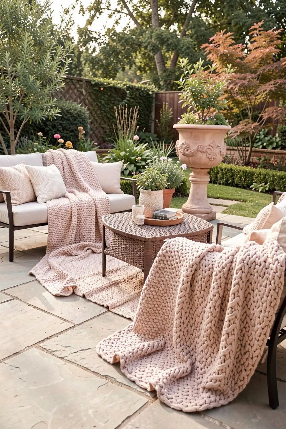 Incorporating Seasonal Blankets on Outdoor Spaces