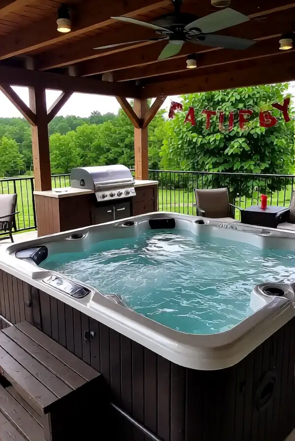 Jacuzzi with Outdoor Entertainment Areas