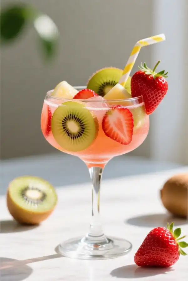 Kiwi Strawberry Mimosa