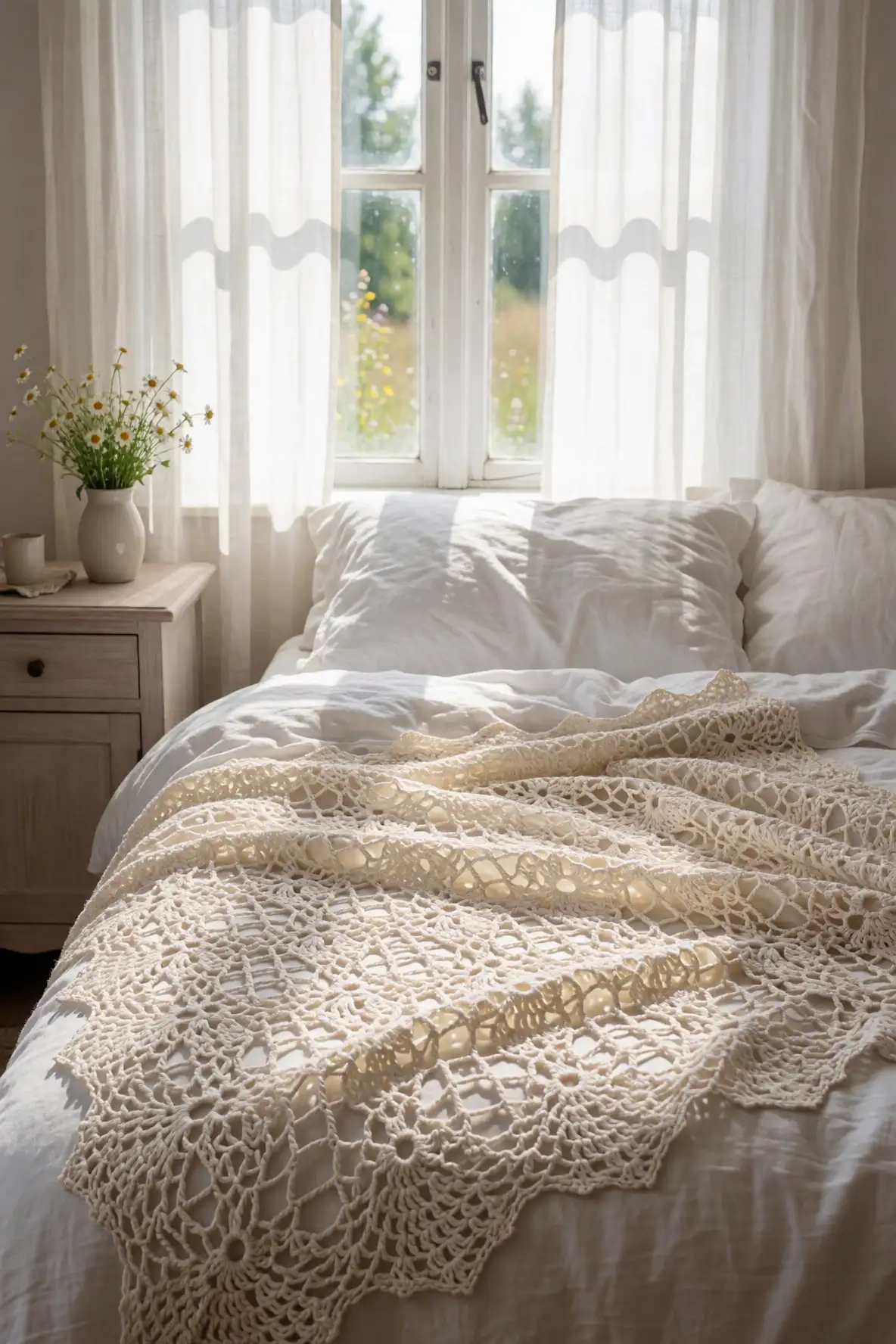 Lace Panels for Light Farmhouse Softness