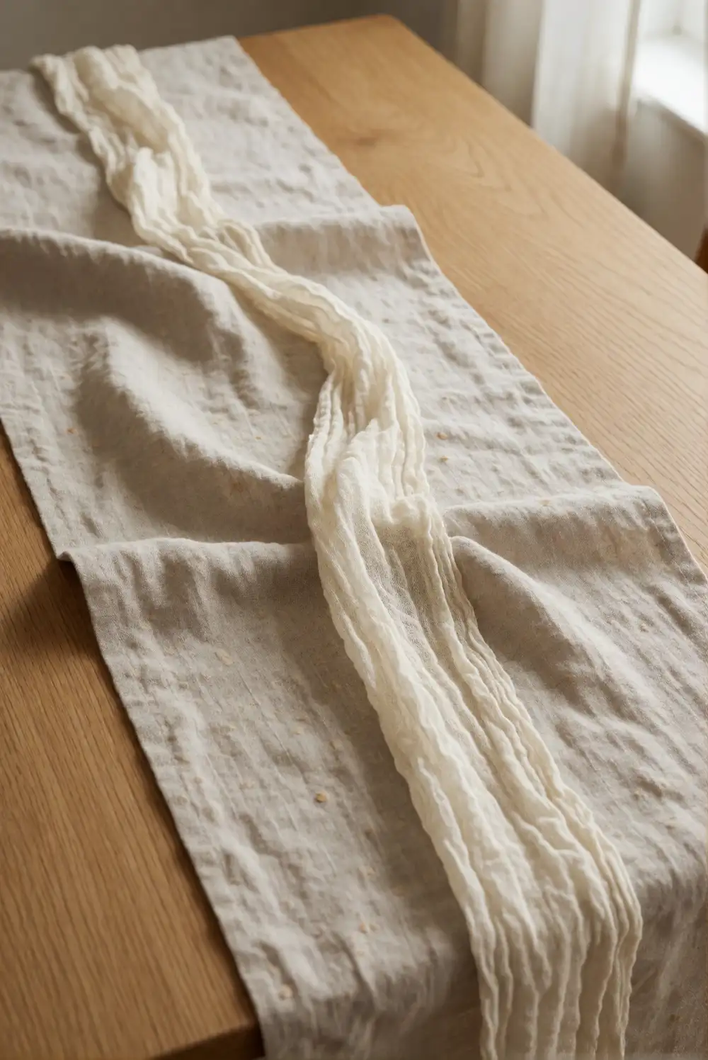 Layer a Soft Linen Table Runner