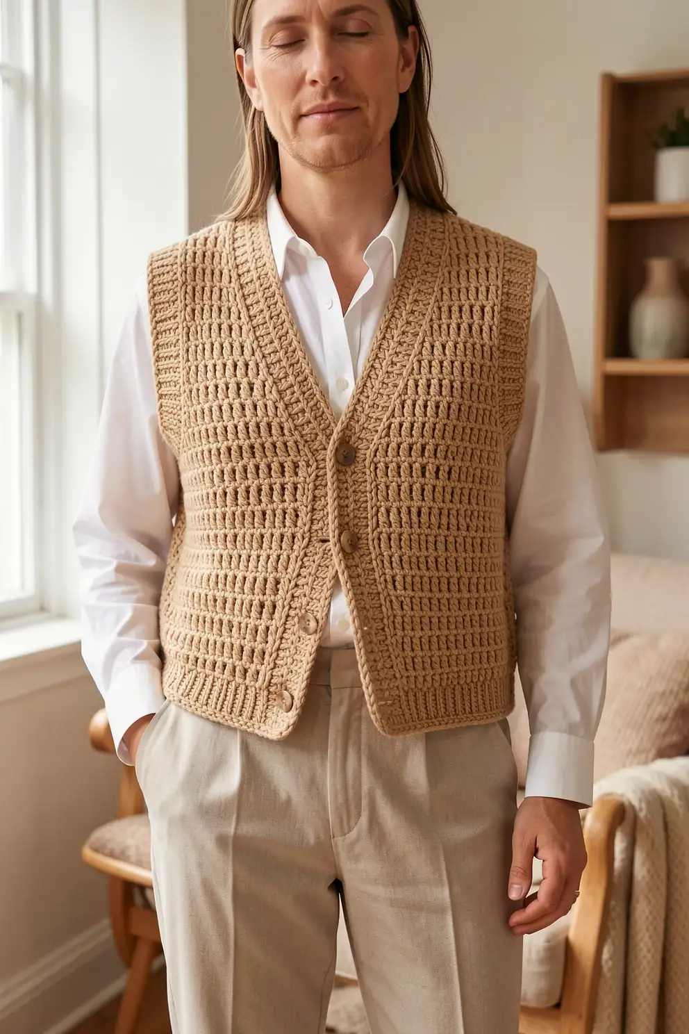 Layered Crochet Vests For Effortless Warmth