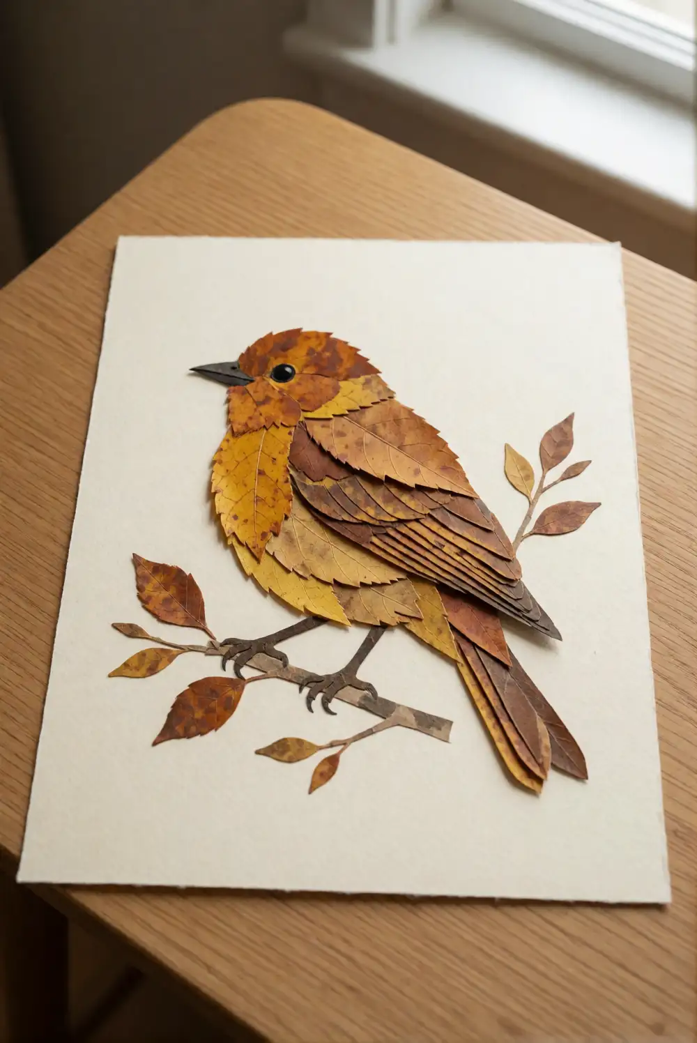 Layered Leaf Animal Collage