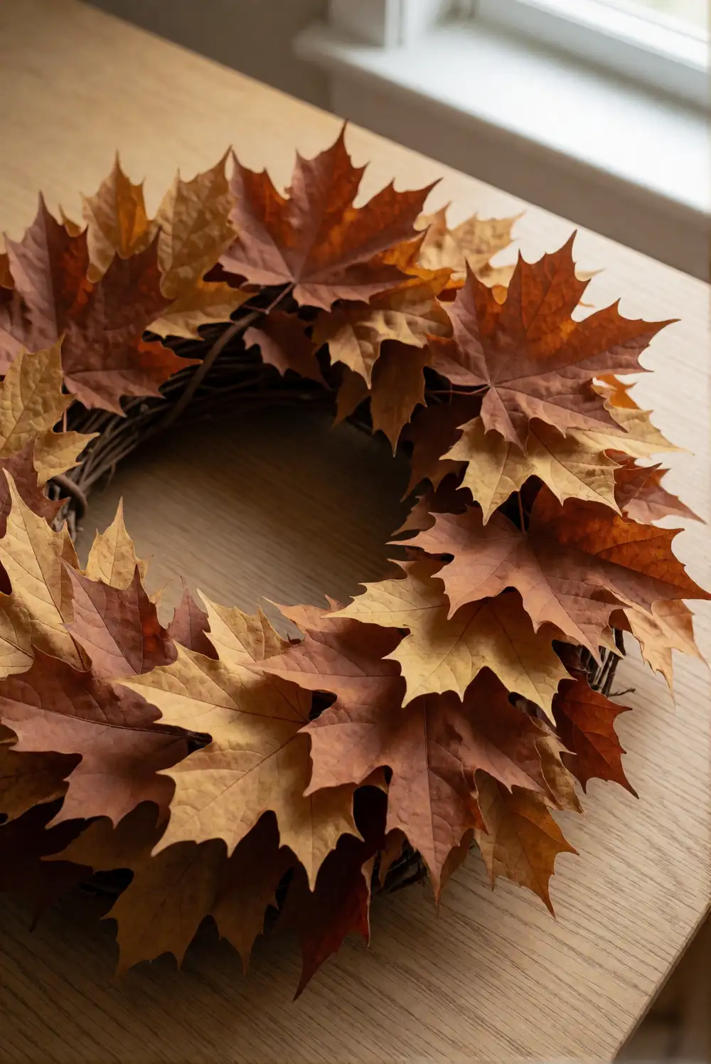 Layered Maple Leaf Wreath