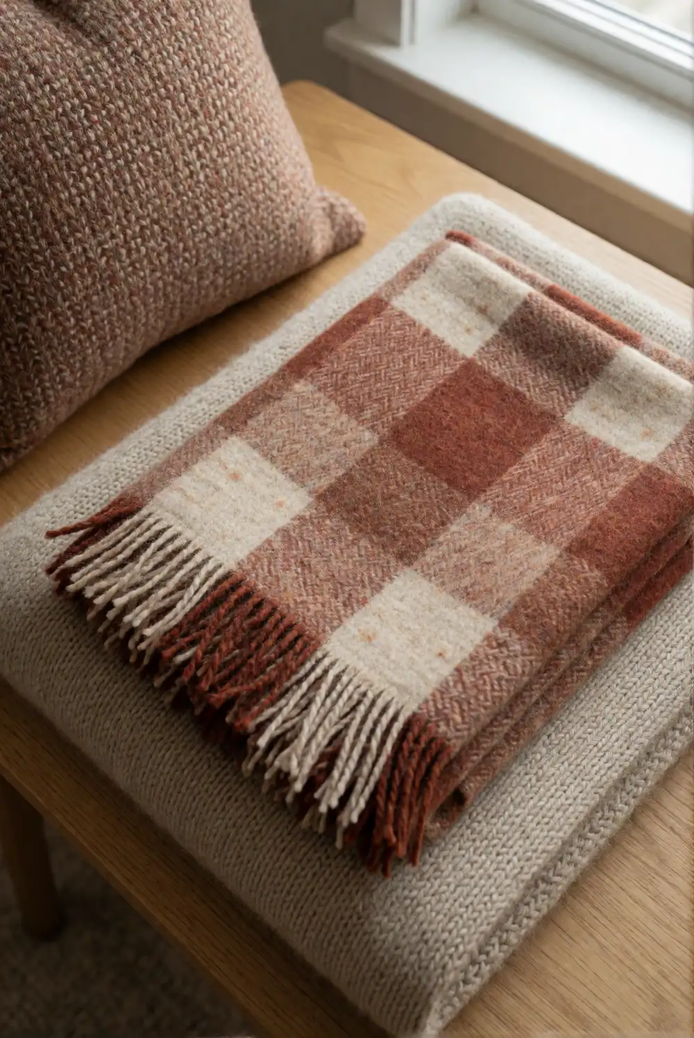 Layered Plaid Throws for a Cozy Fall Sofa
