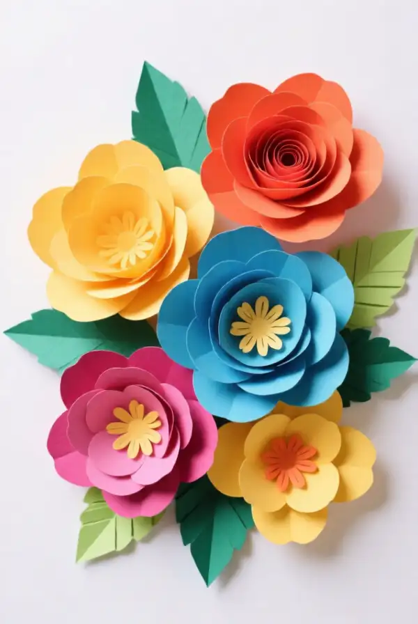 Layered Tissue Paper Flowers