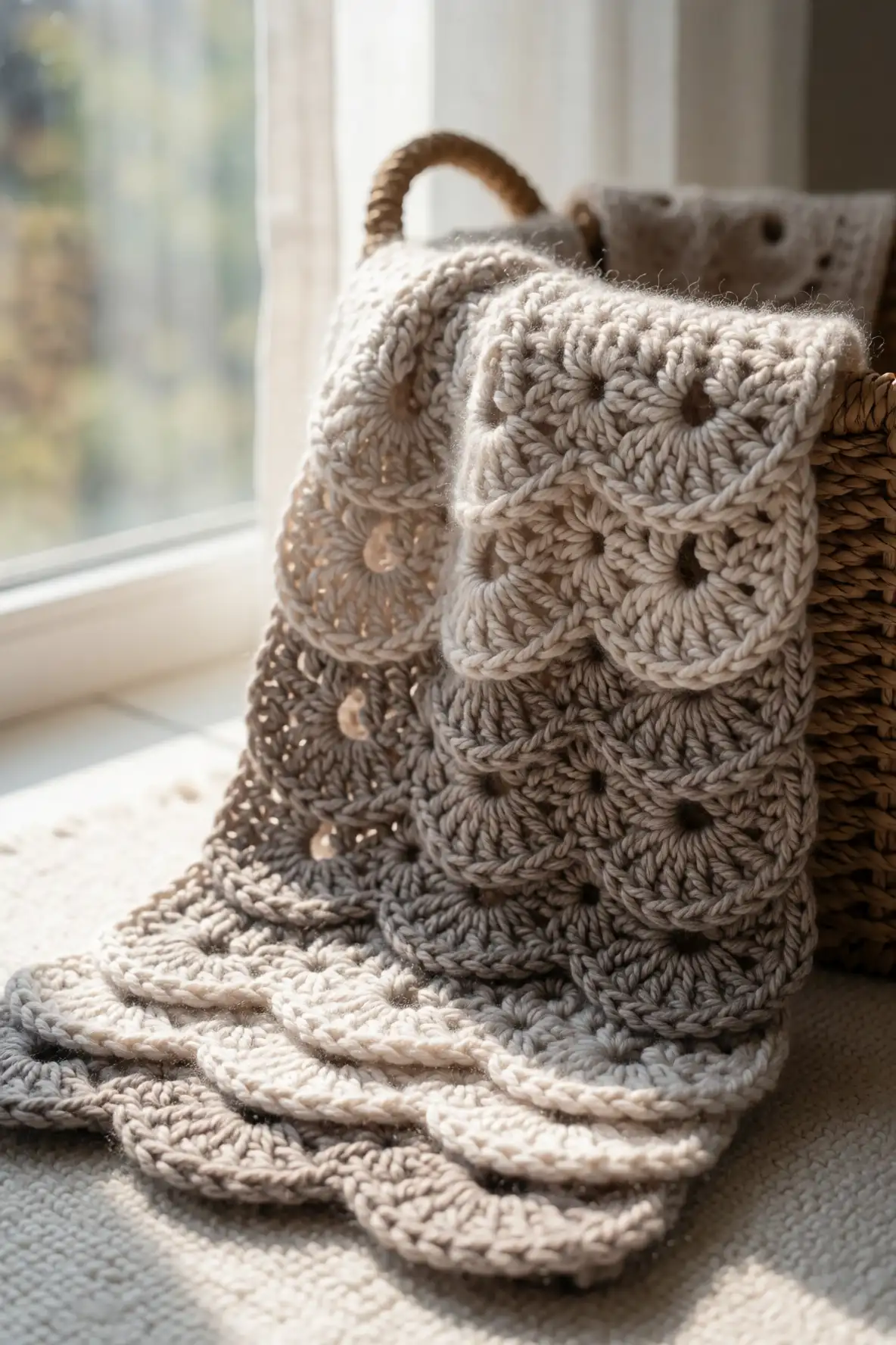 Layered Waves for Scarves and Throws