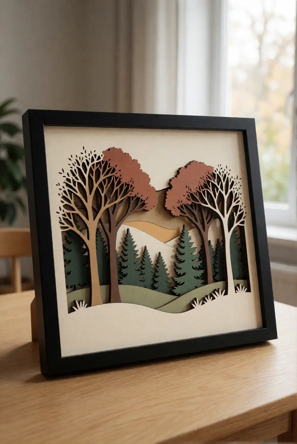 Layered Woodland Silhouette