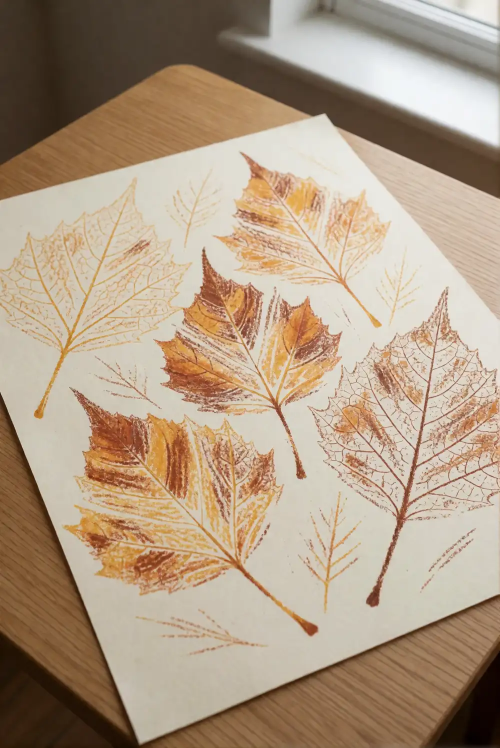 Leaf Rubbing Art