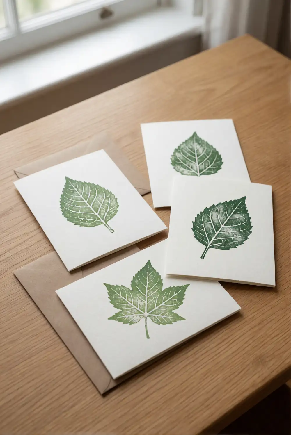 Leaf Stamps for Greeting Cards
