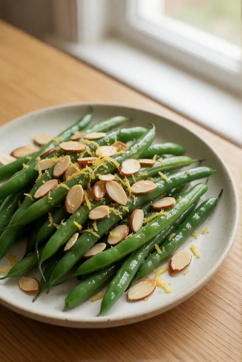 Lemony Green Beans with Toasted Almonds