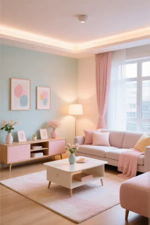 Lighting to Enhance Pastel Decor