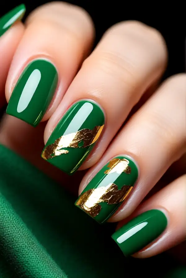 Luxe Gold Foil on Green