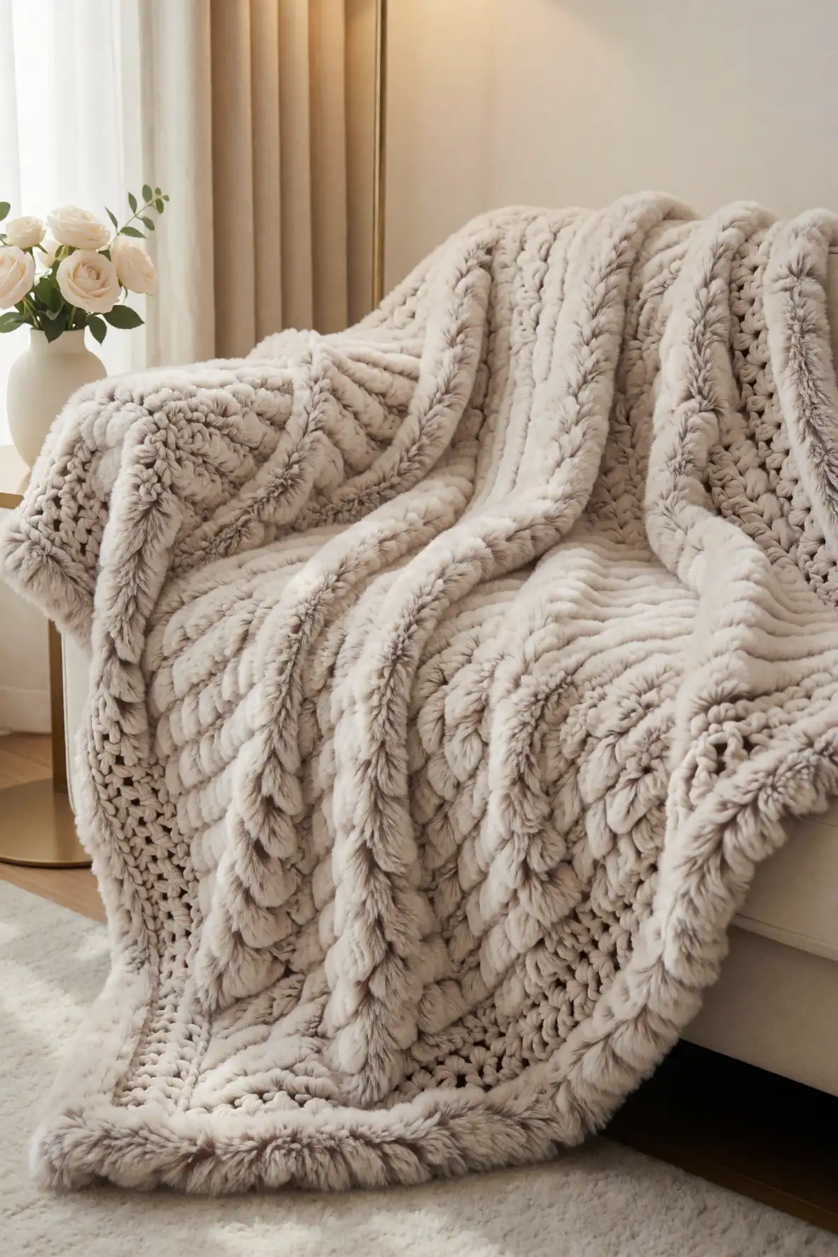 Luxurious Faux Fur Crochet Blankets