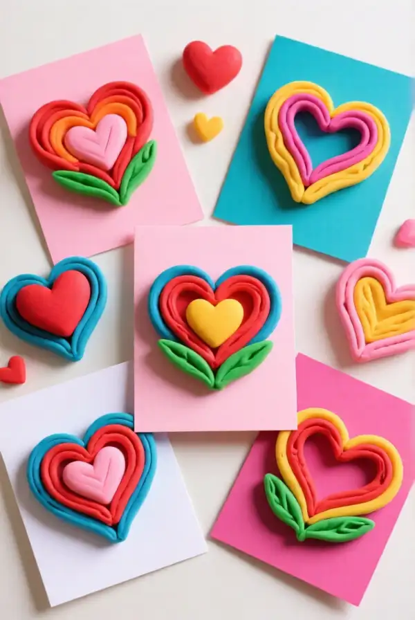 Magic Playdough Valentine Cards