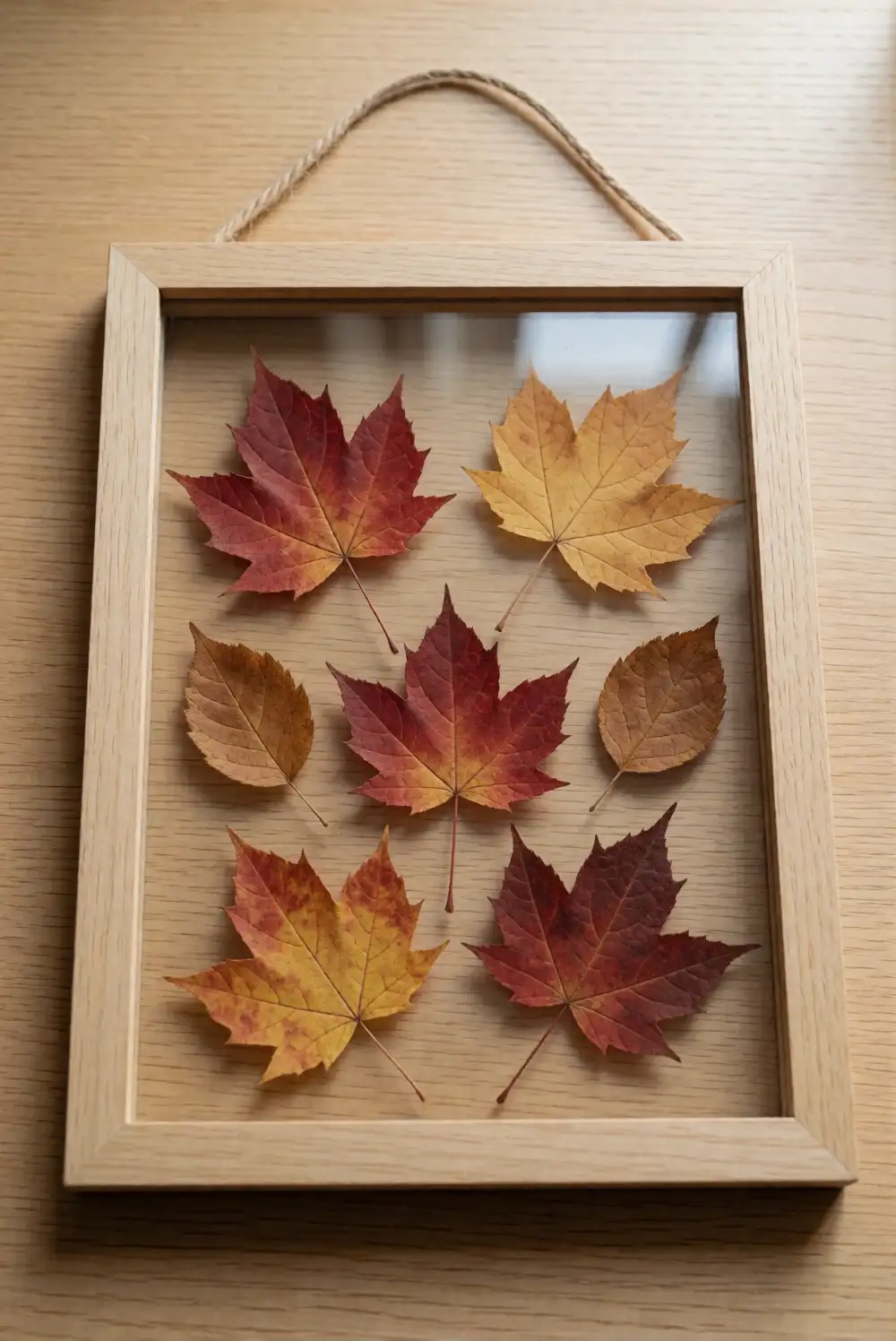 Make a Pressed Leaf Window Hanging