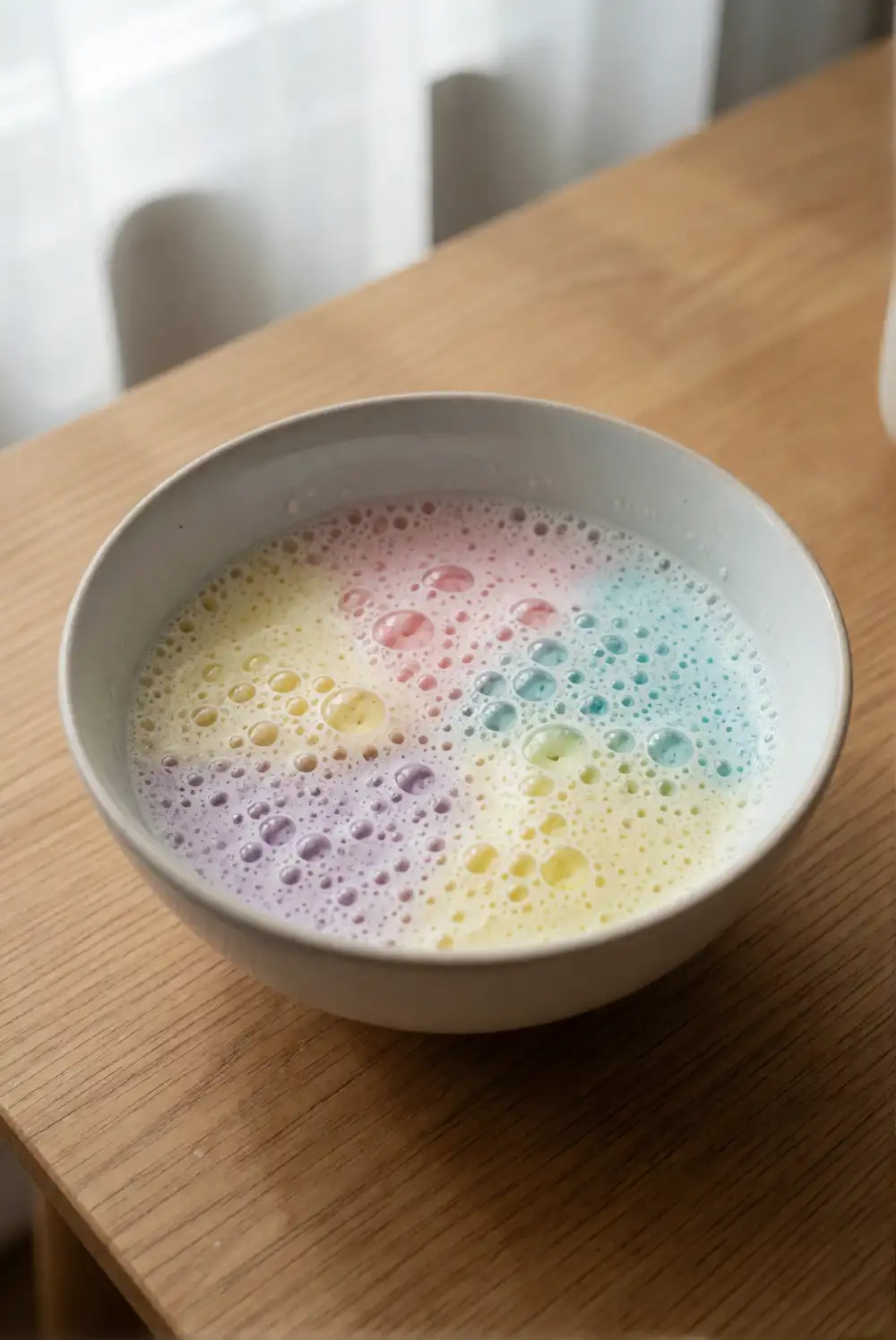 Making Boo-Bubbles with Baking Soda