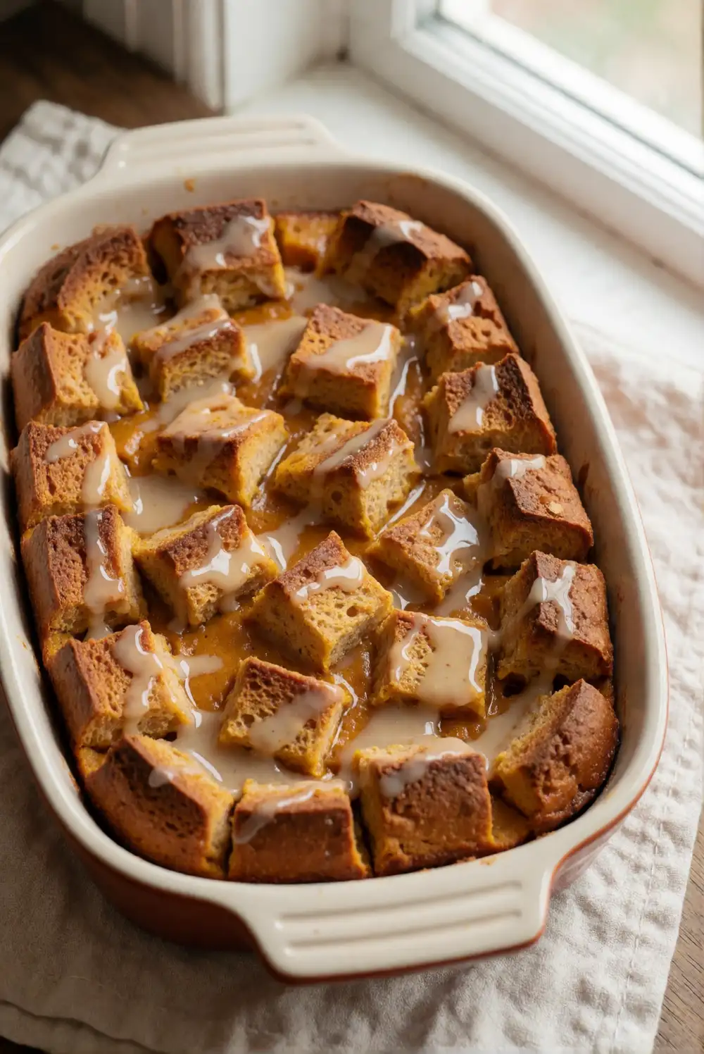 Maple Pumpkin Bread Pudding
