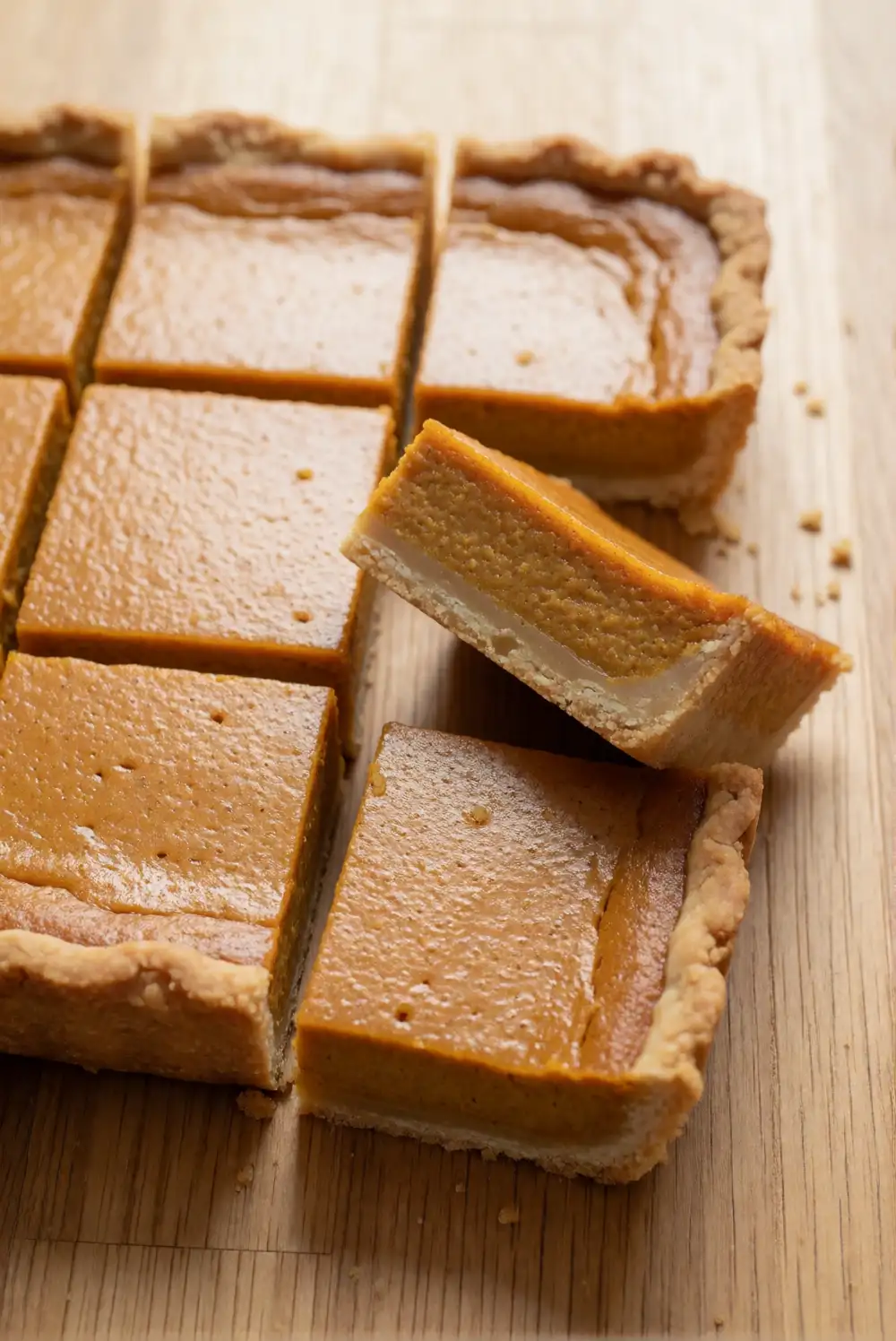 Maple Pumpkin Pie Bars with Buttery Crust