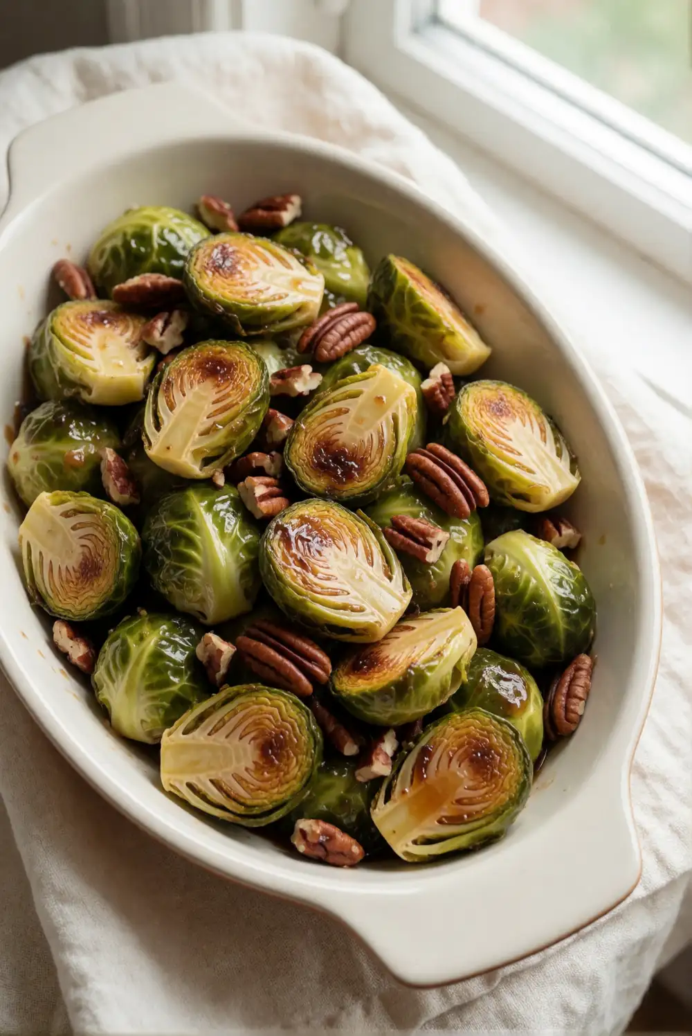 Maple Roasted Brussels Sprouts