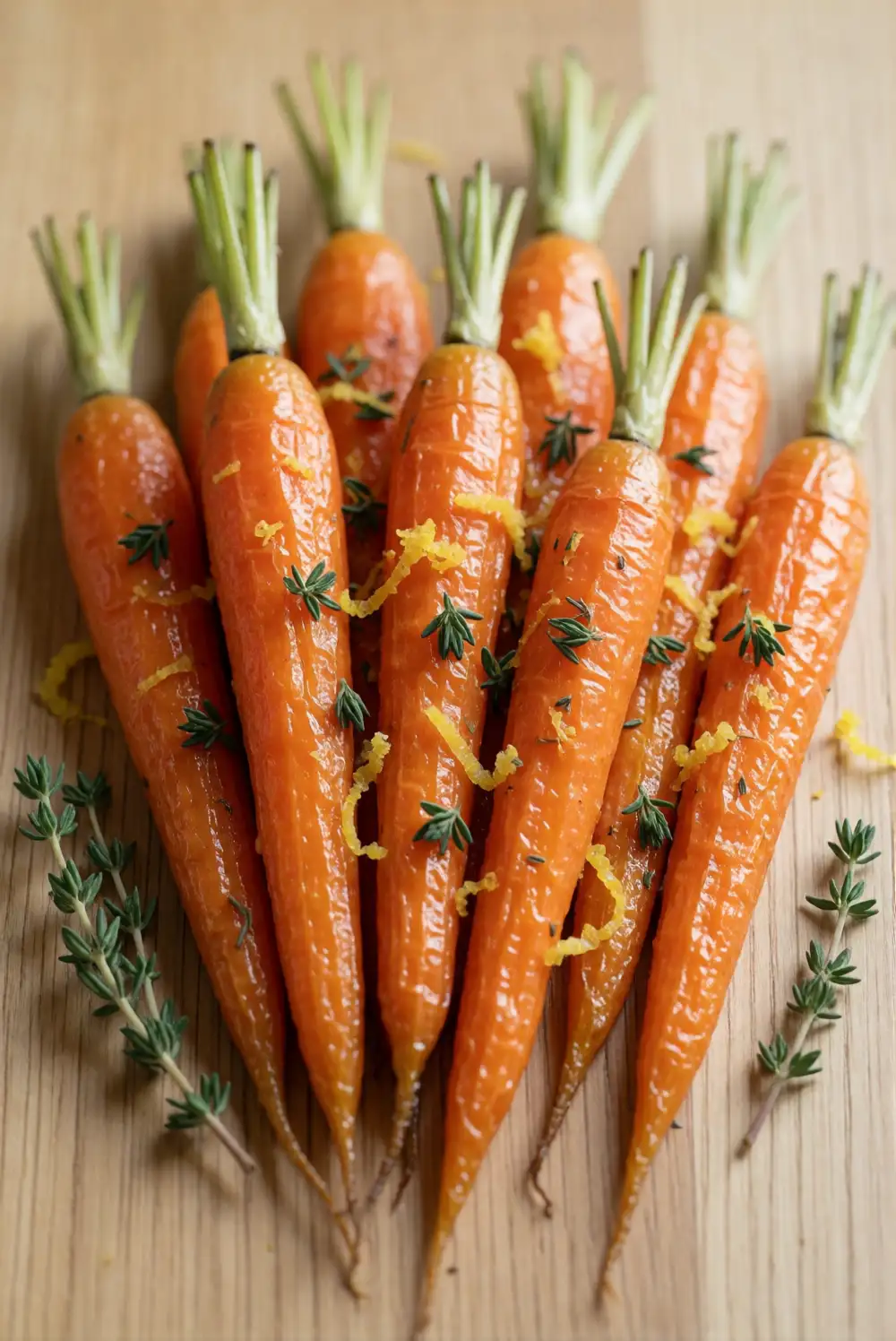 Maple Roasted Carrots with Fresh Thyme