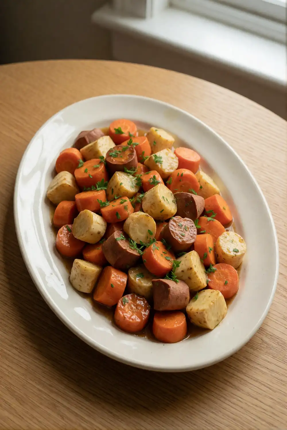 Maple Roasted Root Vegetables