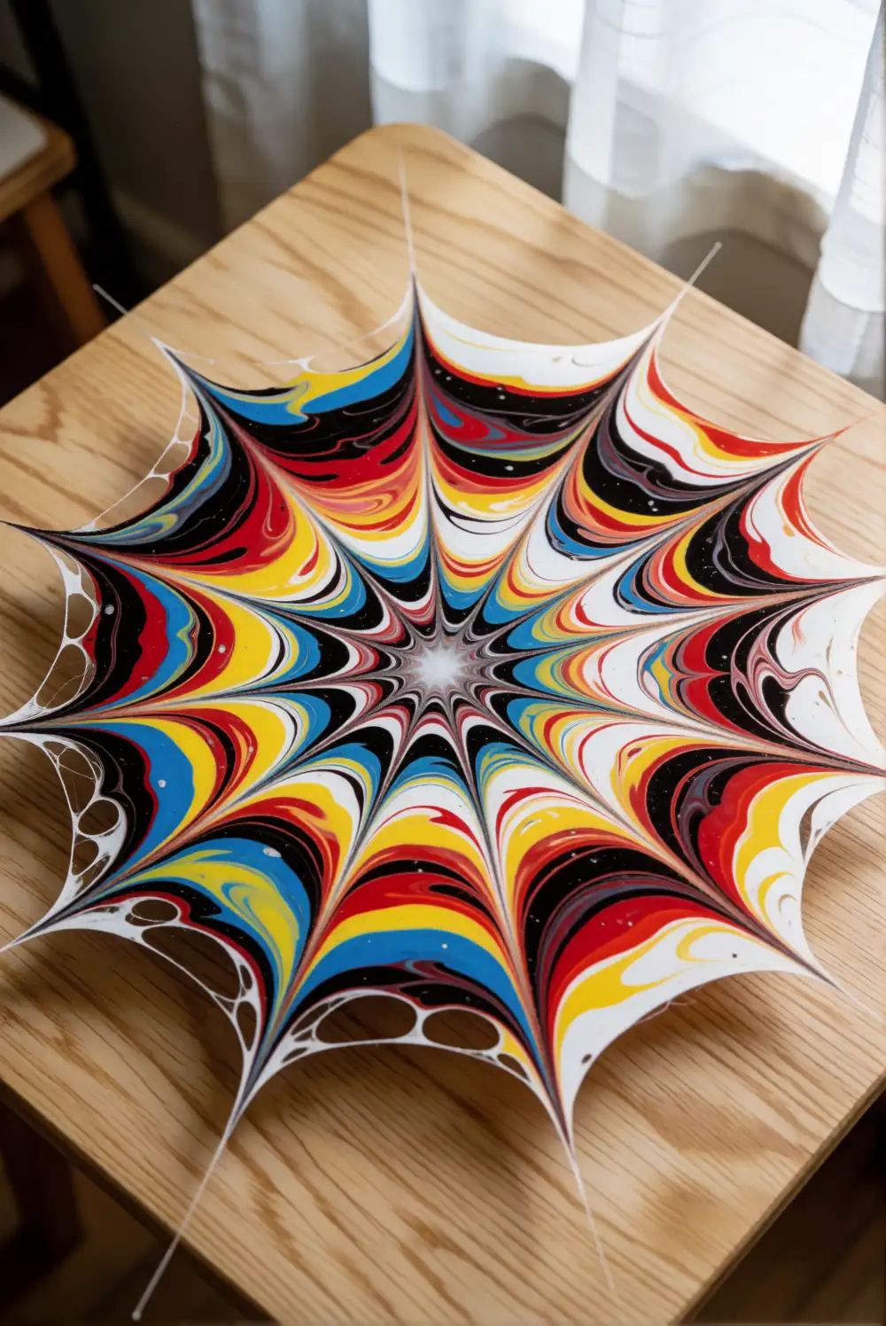 Marble Painted Spider Webs