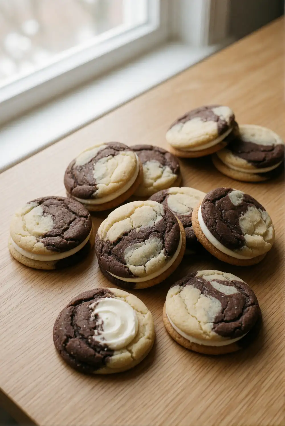 Marbled Halloween Cookie Sandwiches