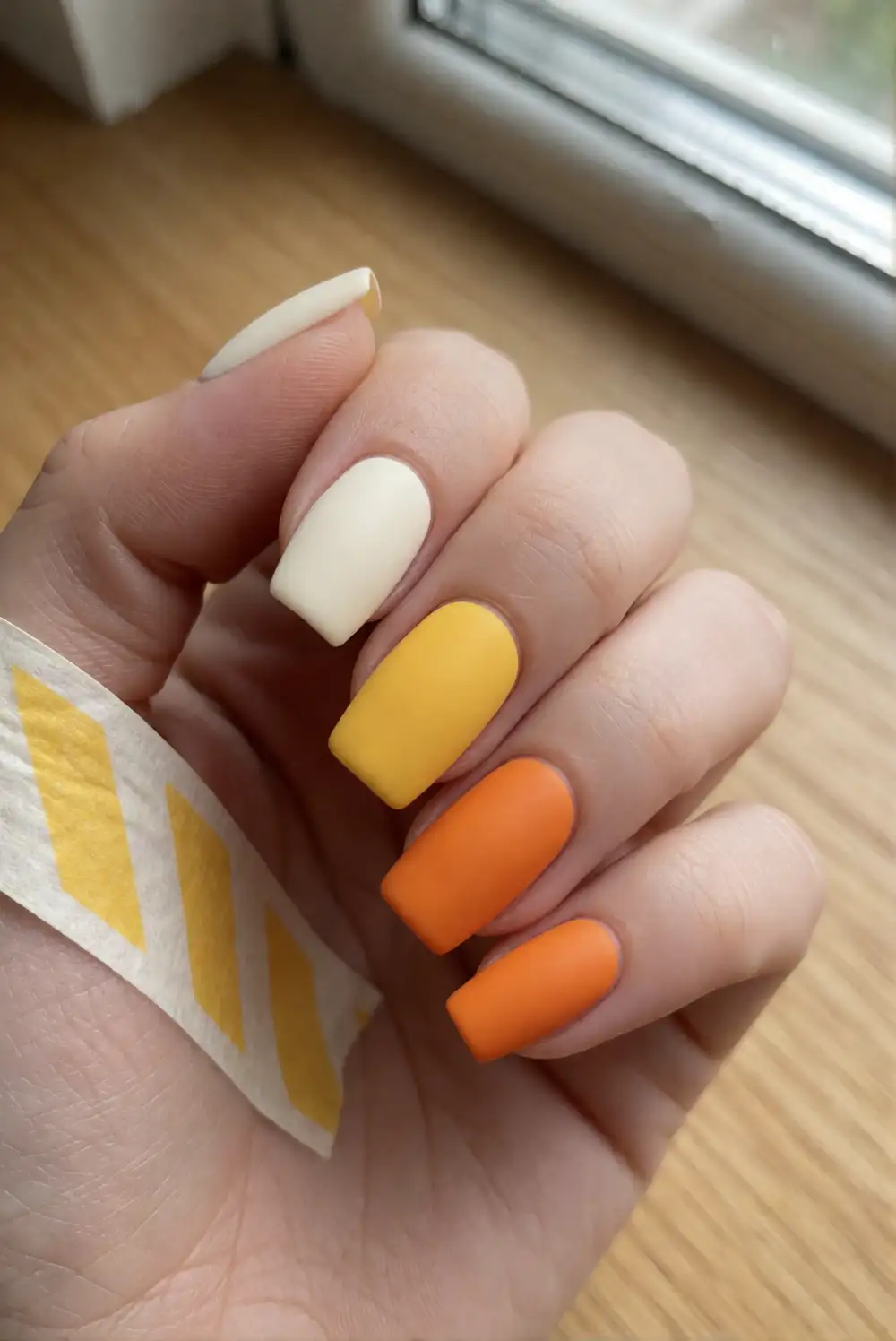 Matte Candy Corn Color Blocking
