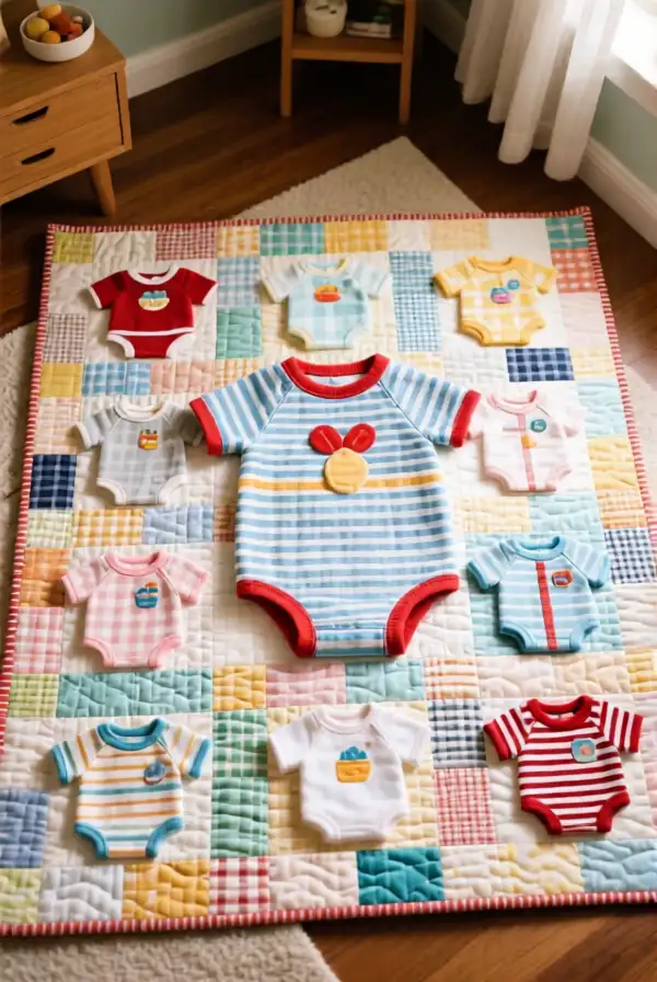 Memory Quilts from Baby Clothes