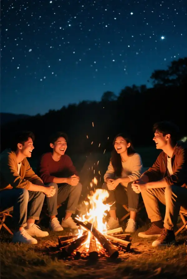 Midnight Bonfire Gatherings