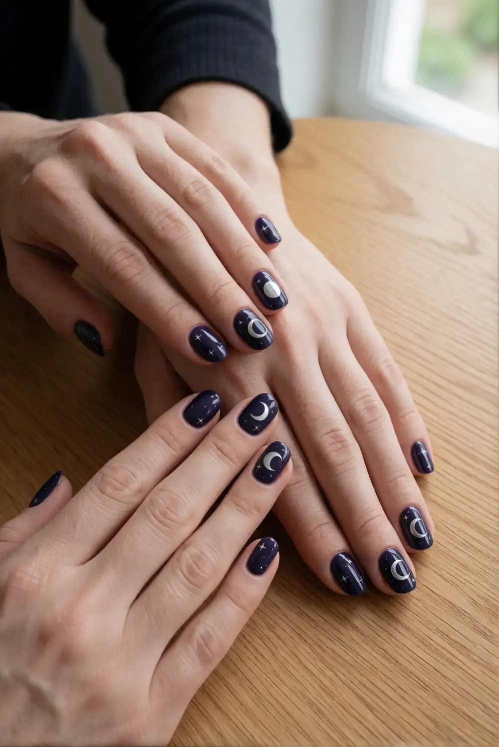 Midnight Moon Phase Manicure