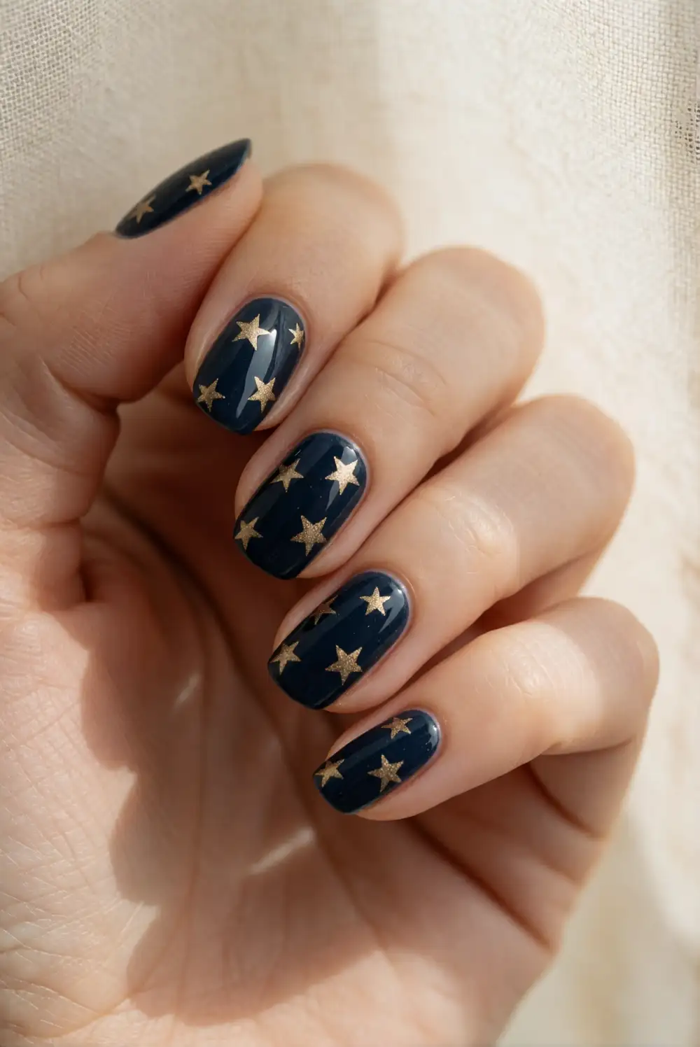 Midnight Sky Starry Nails