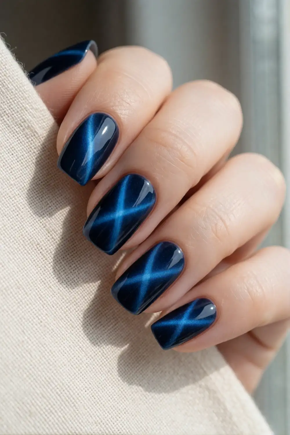 Midnight Star Cat-Eye Nails