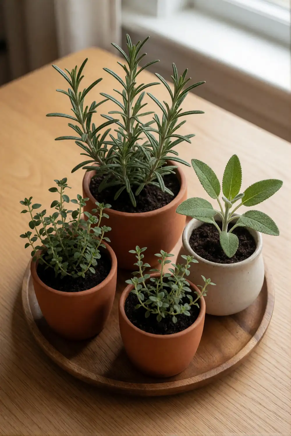Mini Herb Pots as Thoughtful Friendsgiving Favors