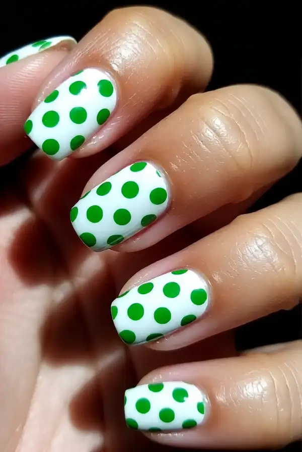 Mini Polka Dots on White
