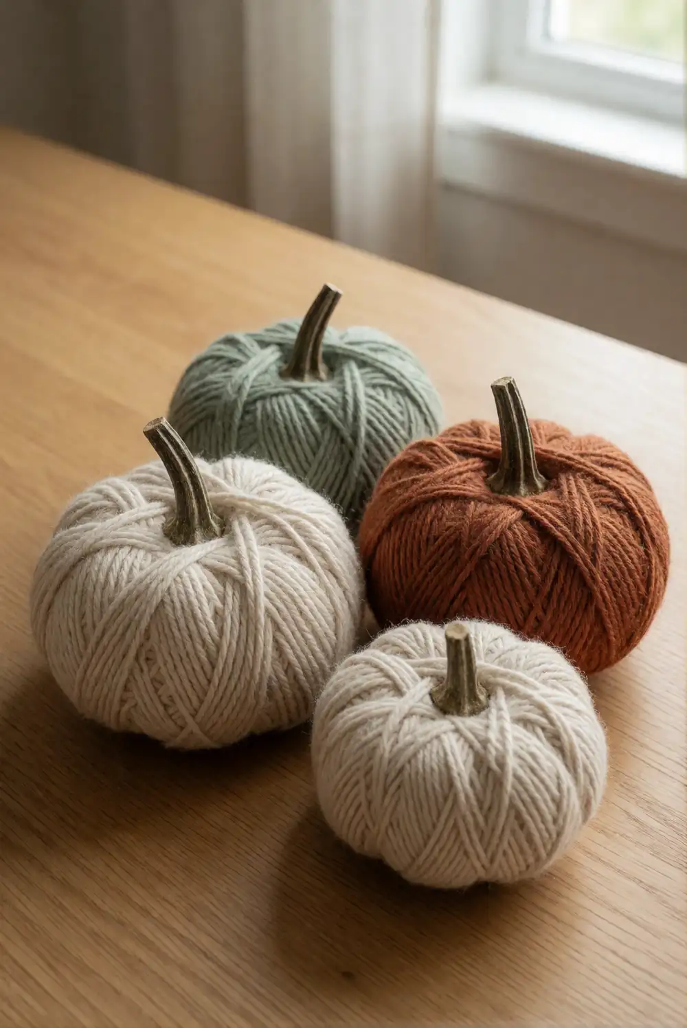 Mini Pumpkin Yarn Wraps
