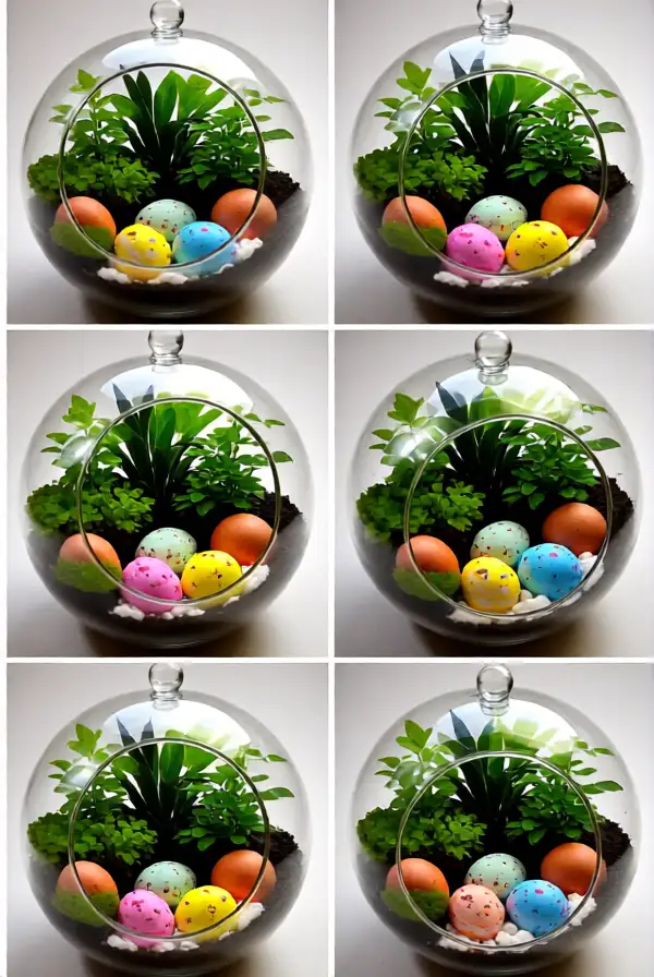 Mini Terrariums with Touch of Easter