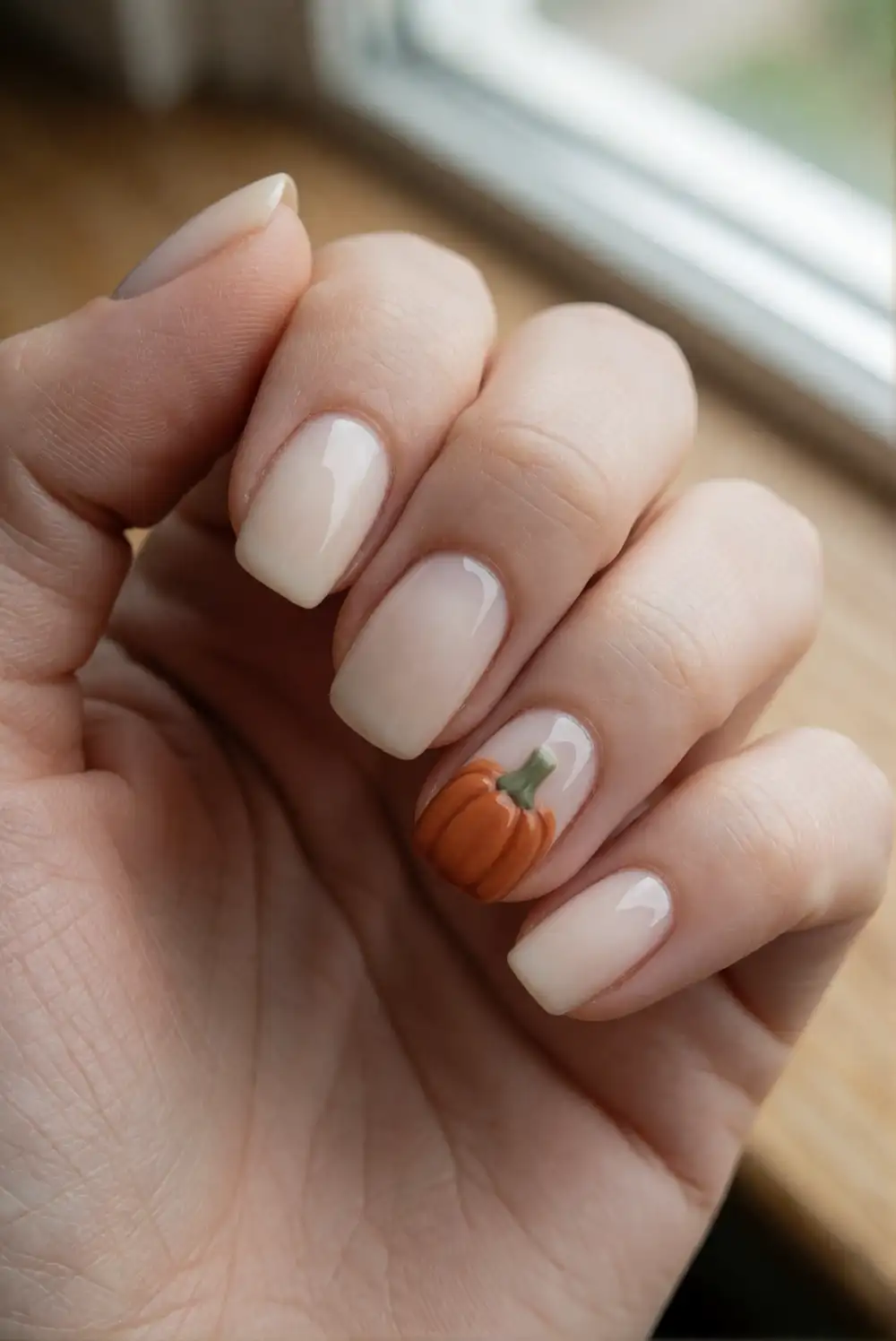 Miniature Pumpkin Accent Nails