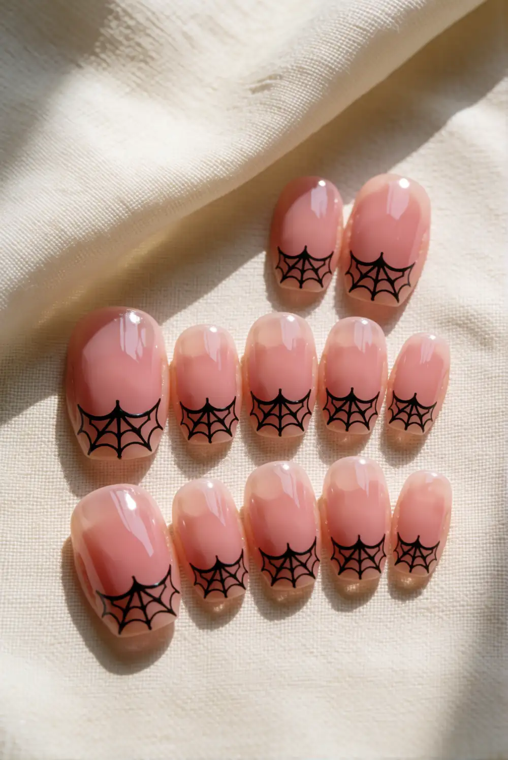 Minimal Black Spiderweb Tips