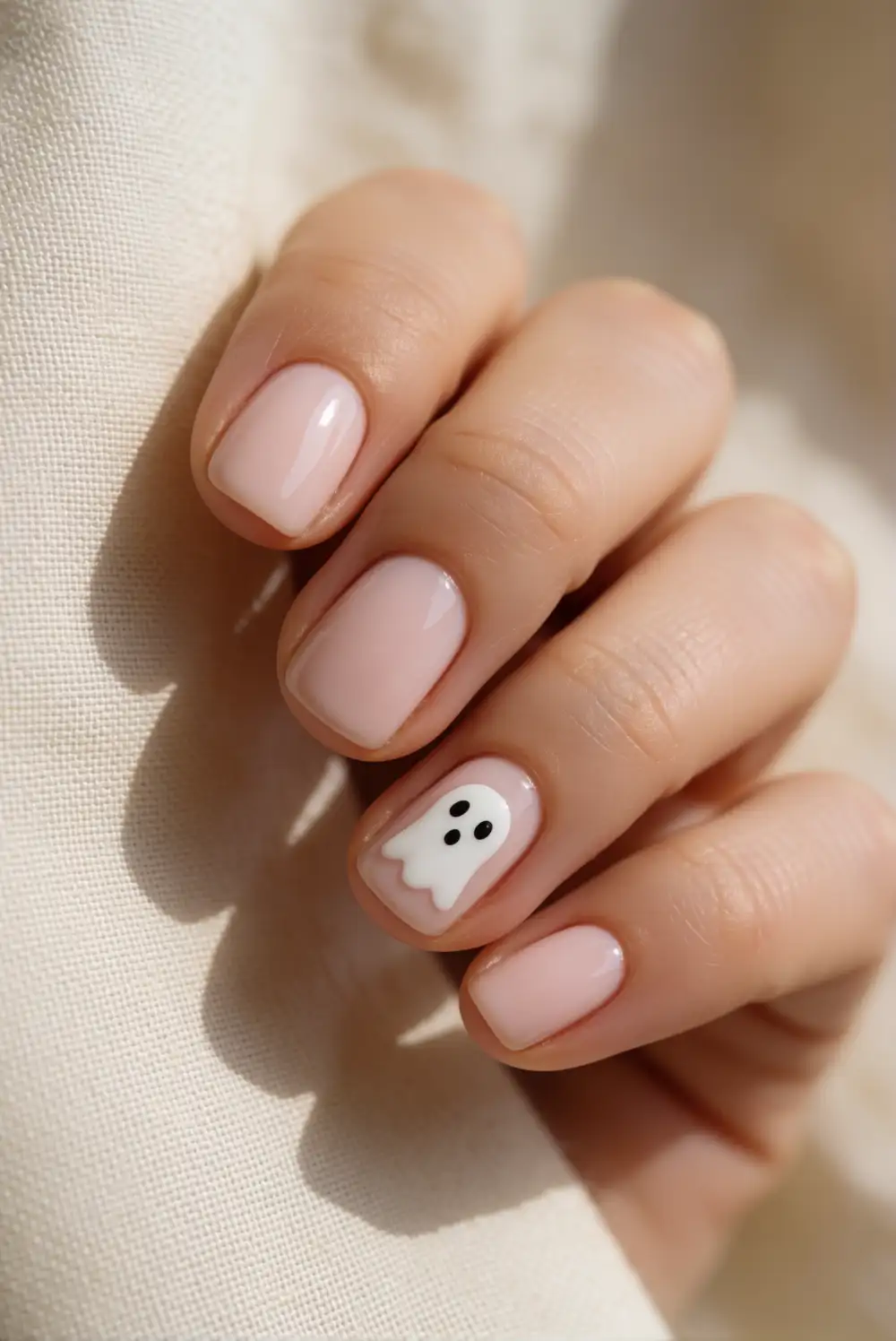 Minimal Ghost Accent Nails