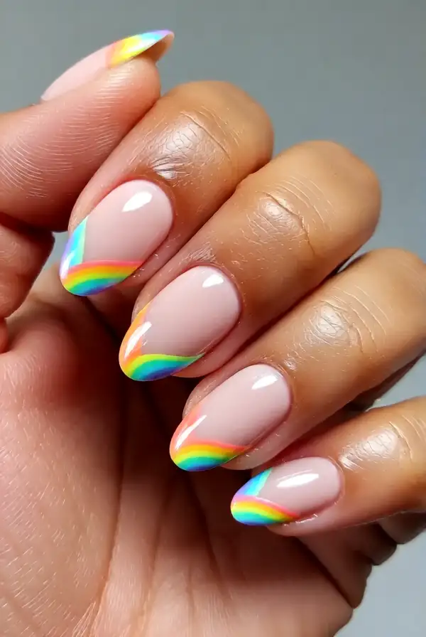 Minimalist Rainbow Tips