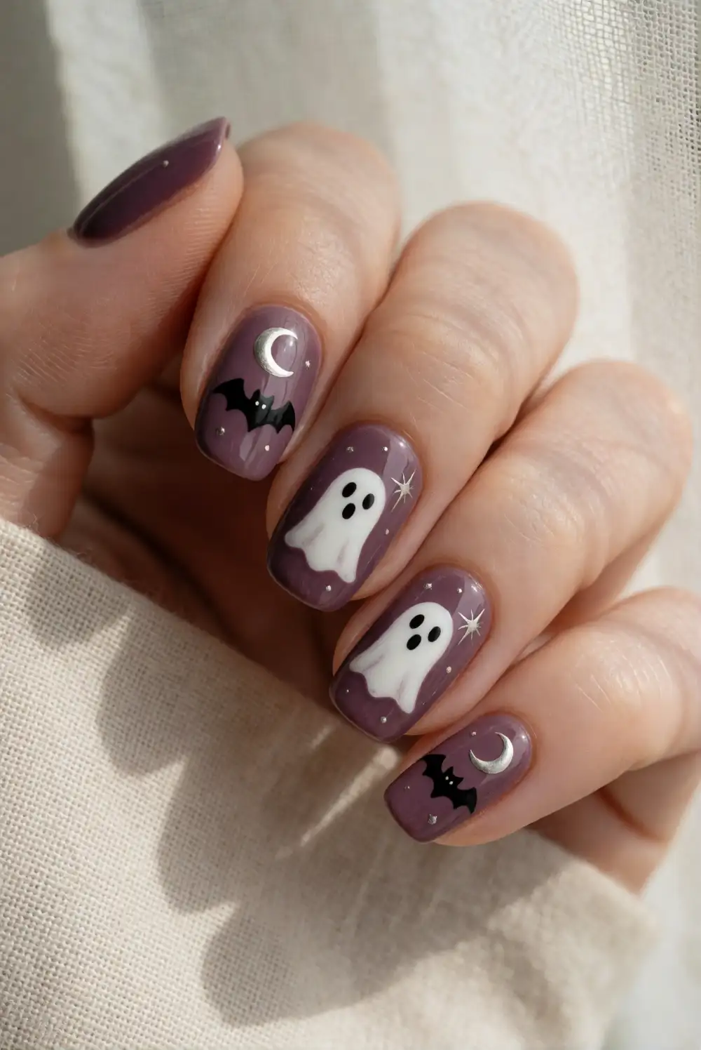 Mix-and-Match Ghost Moon and Bat Nails