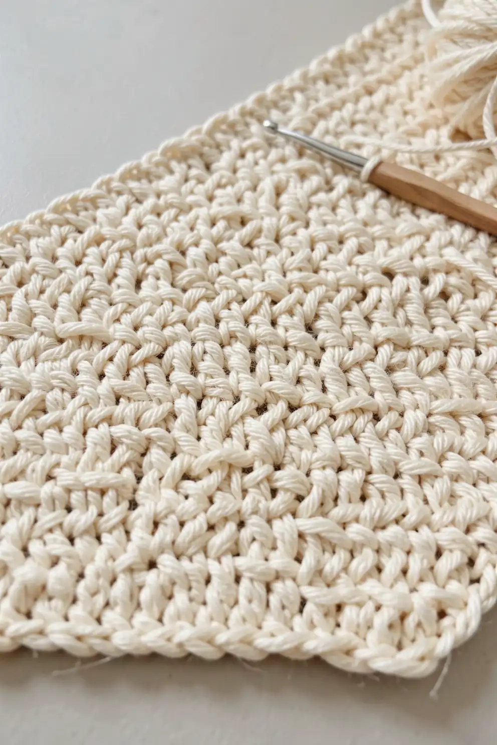 Mixing Alpine Stitch With Smoother Rows