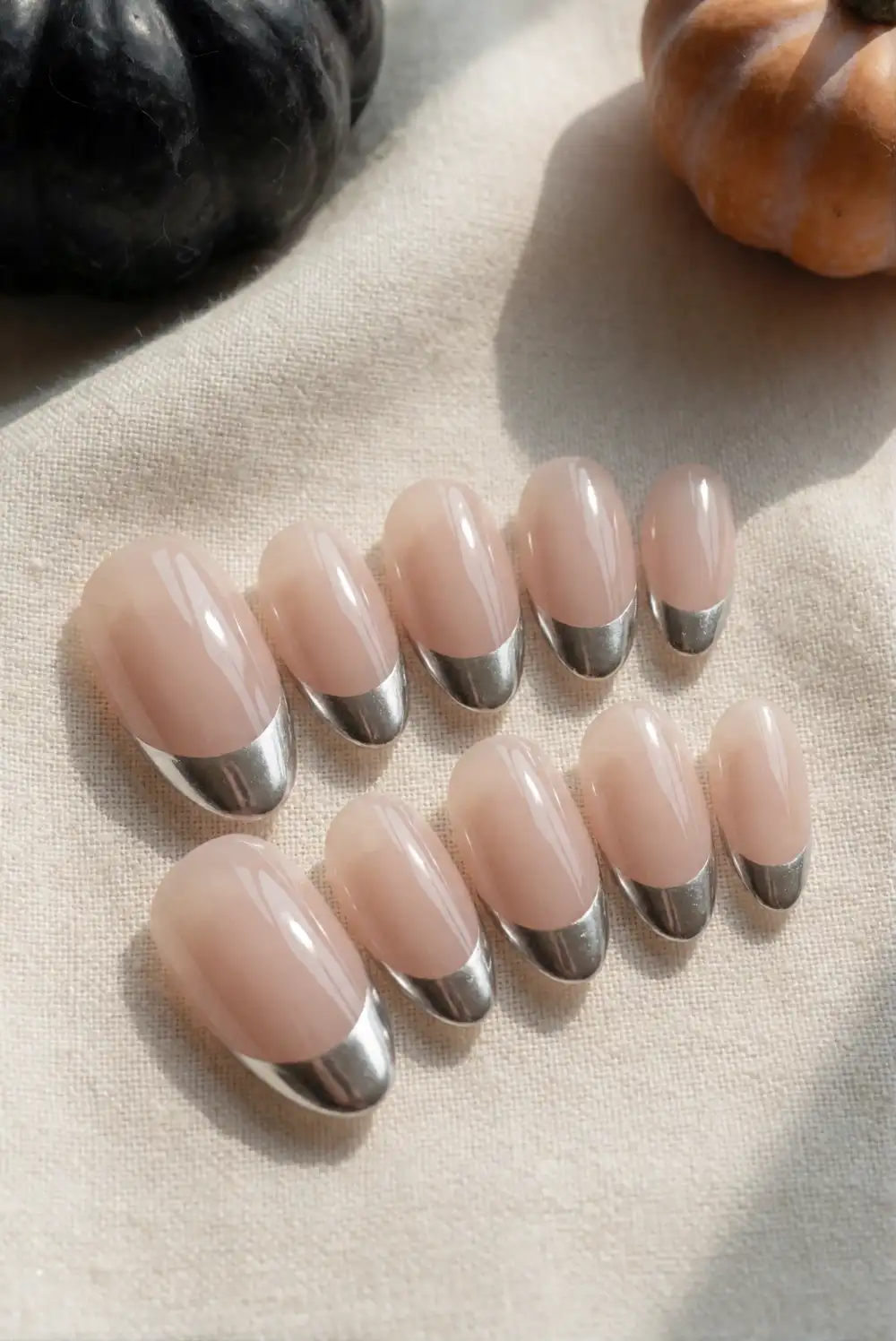Molten Silver French Tips