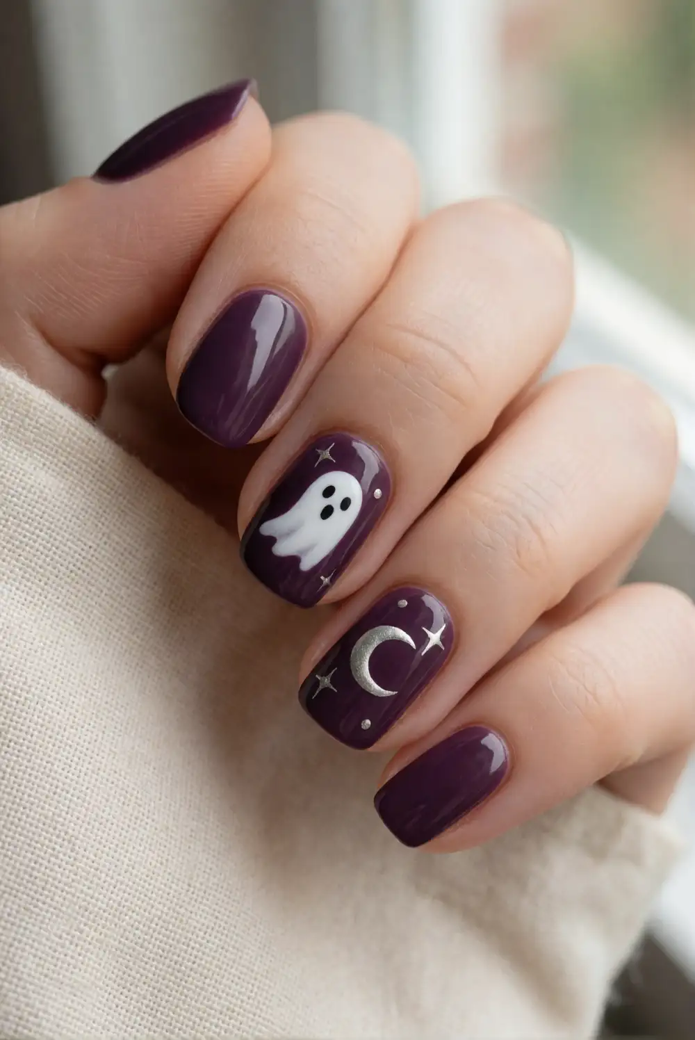 Moon Phase Ghost Manicure