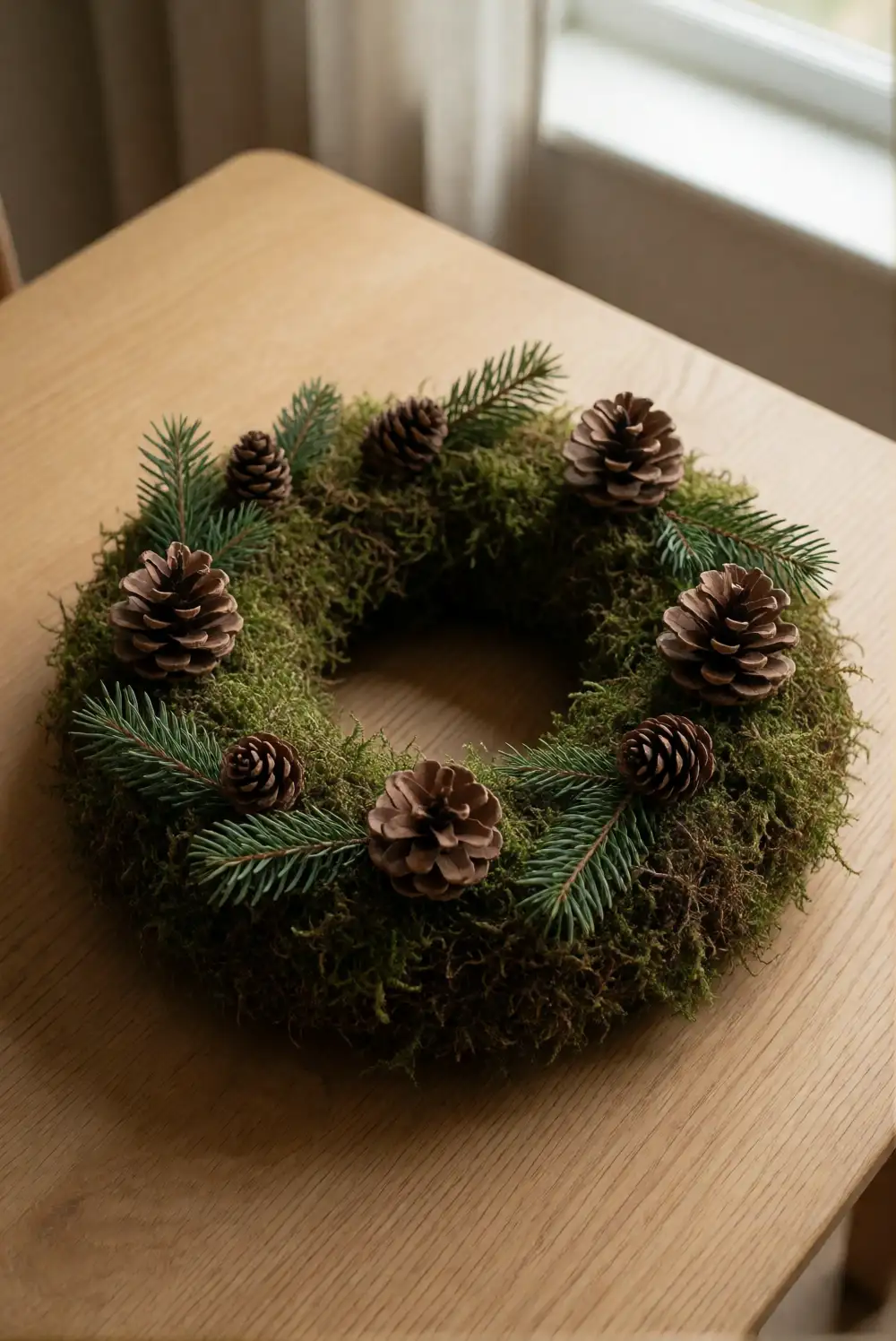 Moss and Pinecone Wreath