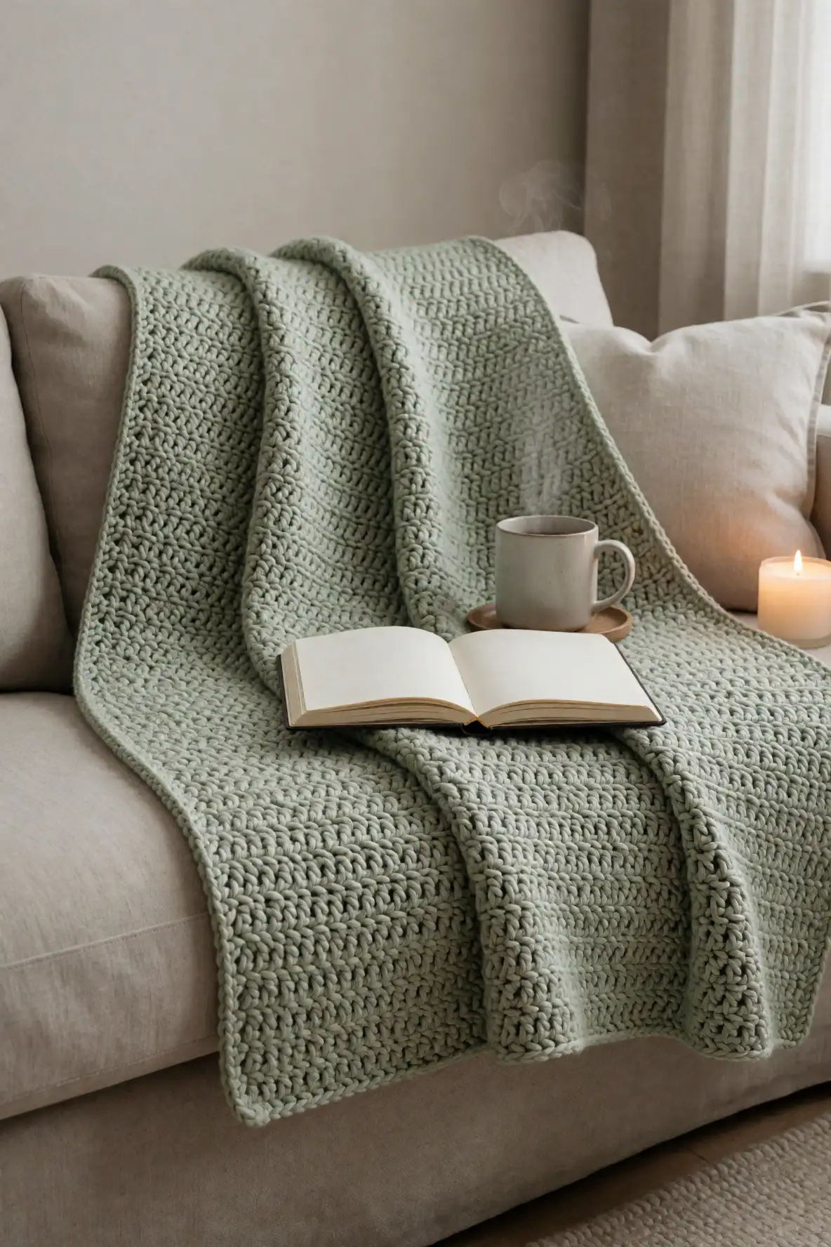 Moss Stitch Calm for Quiet Nights